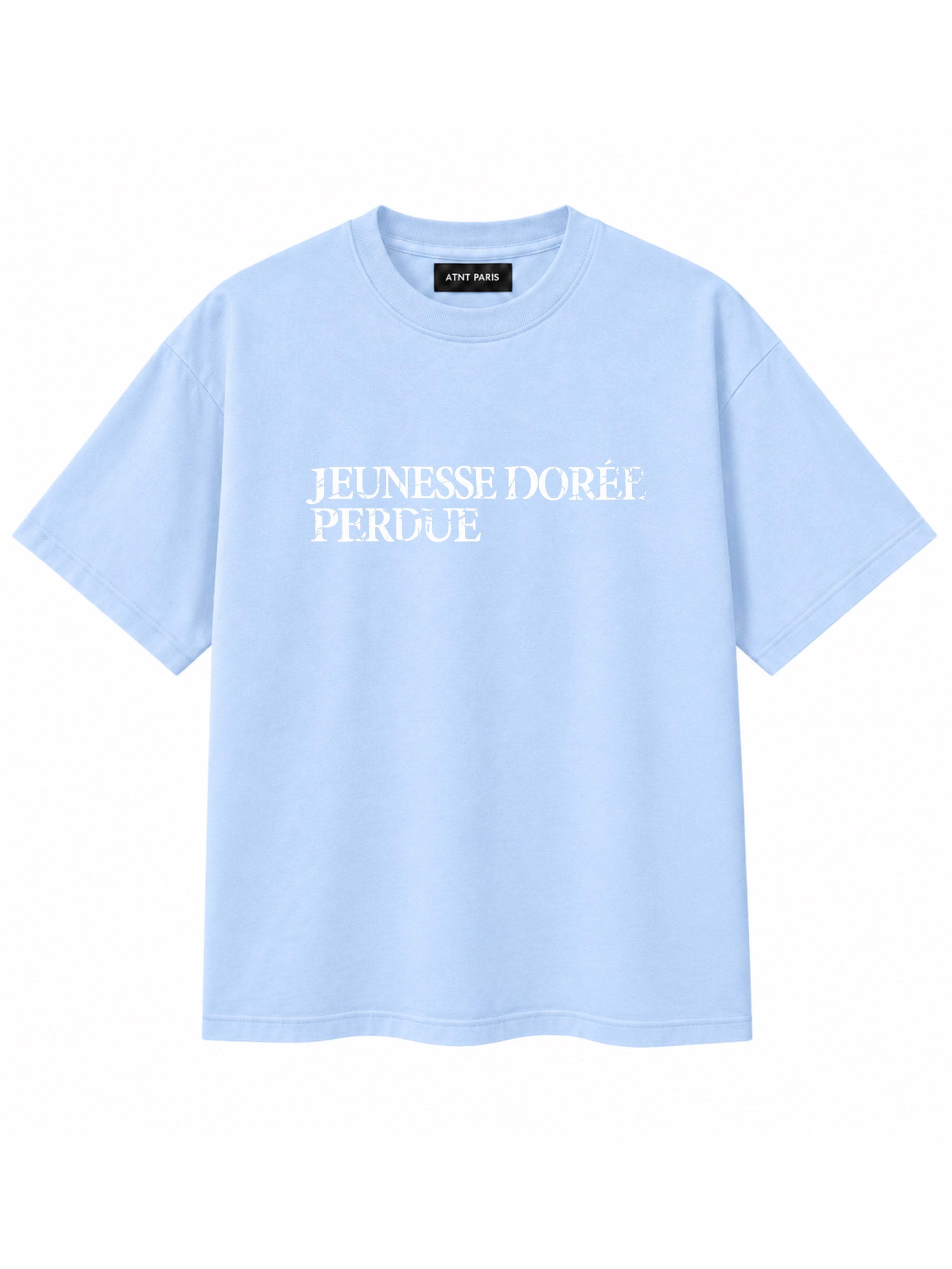 T-shirt Bleu Ciel « Jeunesse Dorée Perdue » – ATNT Paris