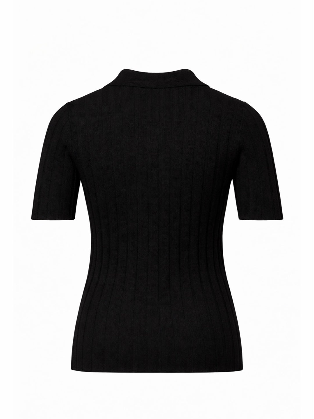 Polo Maille Côtelée – ATNT Signature Noir