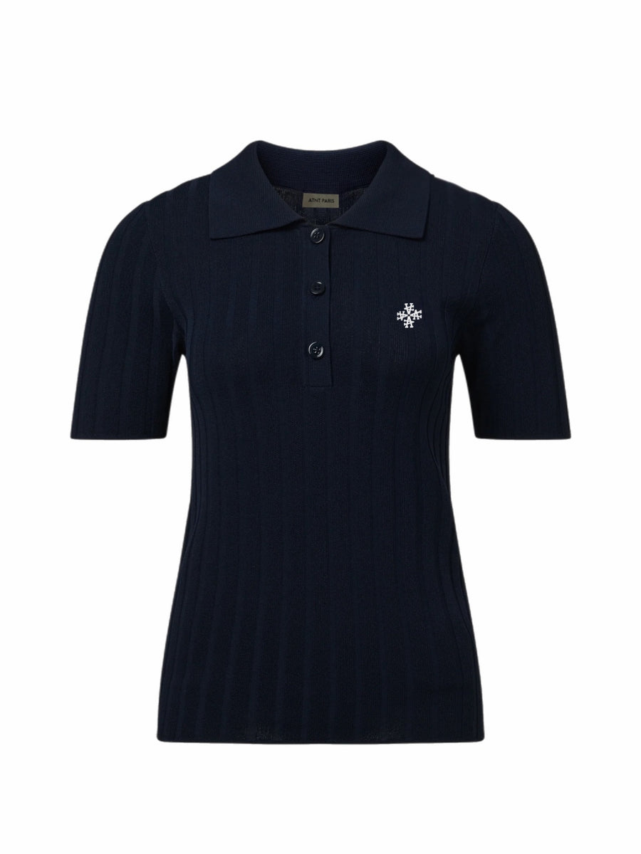 Polo Maille Côtelée ATNT Signature Navy