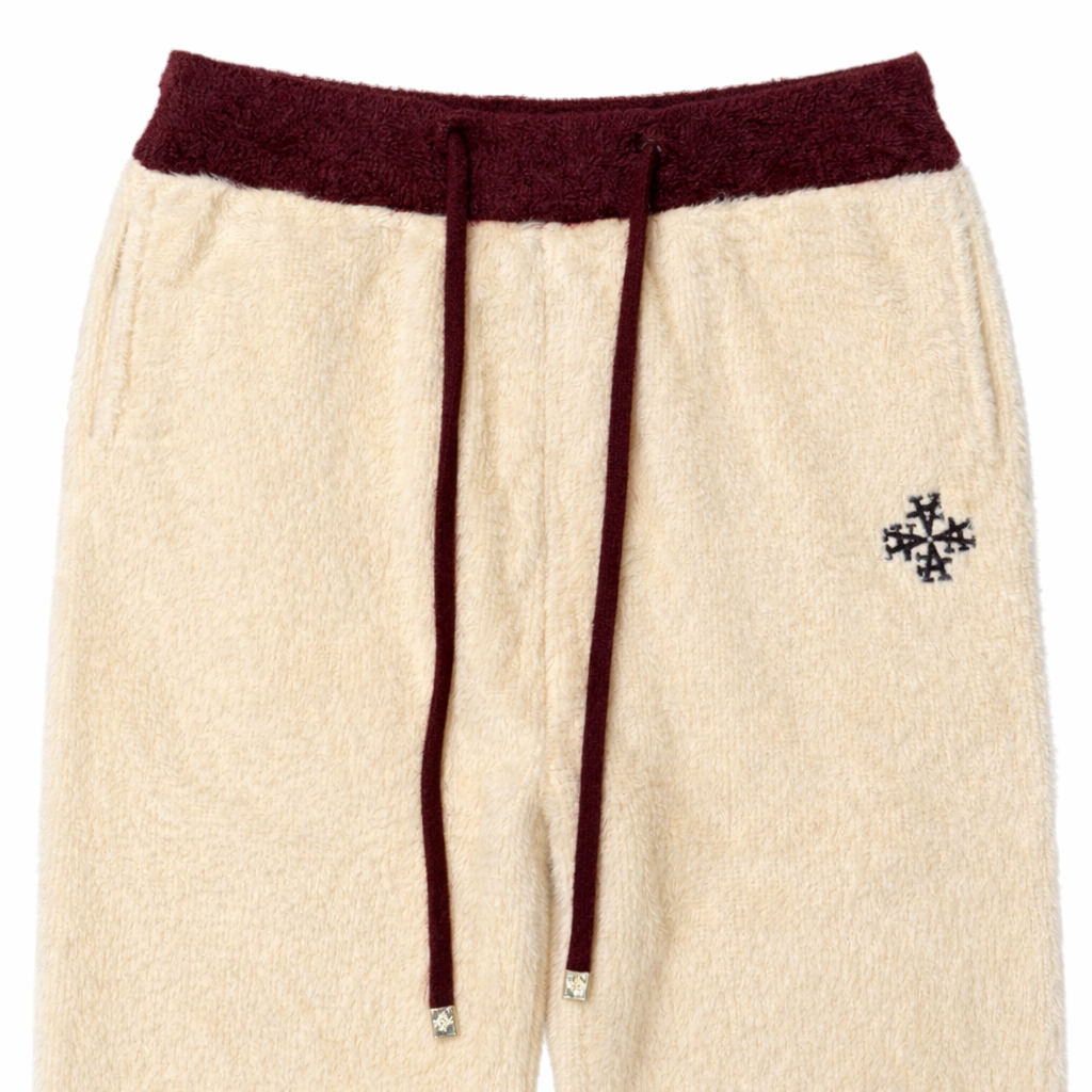 Jogging Signature Sherpa Zippée – Crème & Bordeaux