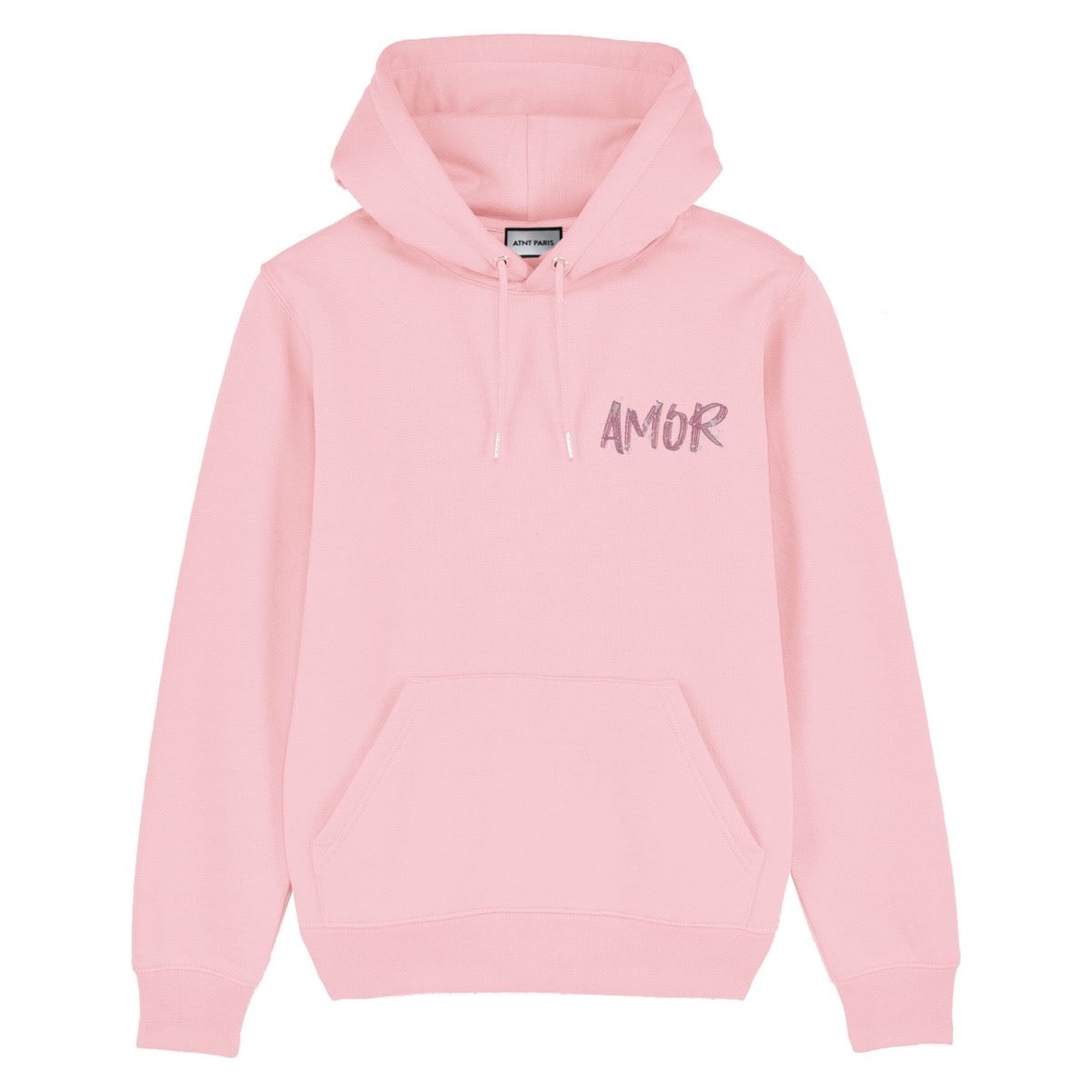 Sweat Capuche Rose Clair Amor