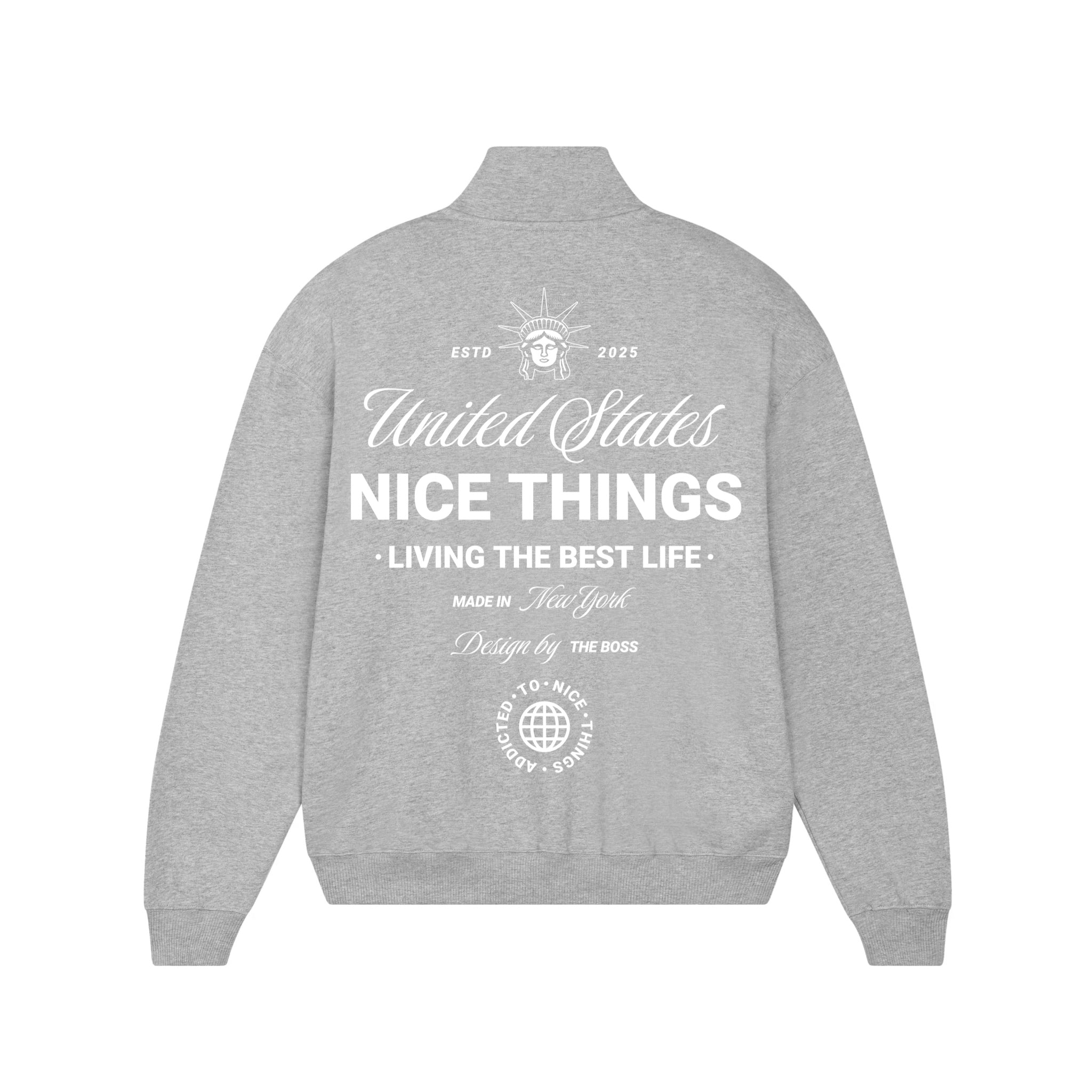 Sweat Col Trucker Beige – Nyc Héritage