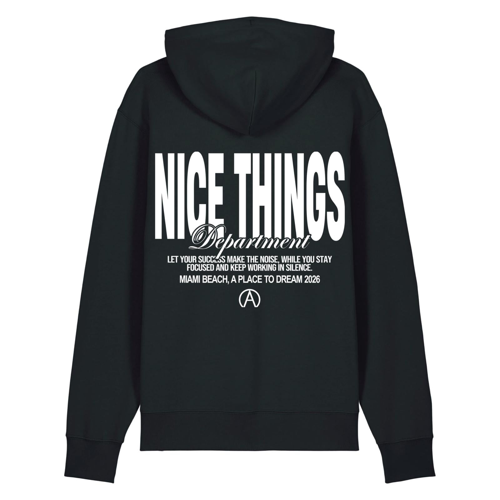Sweat à Capuche Noir "Nice Things" atnt paris soldes 2025