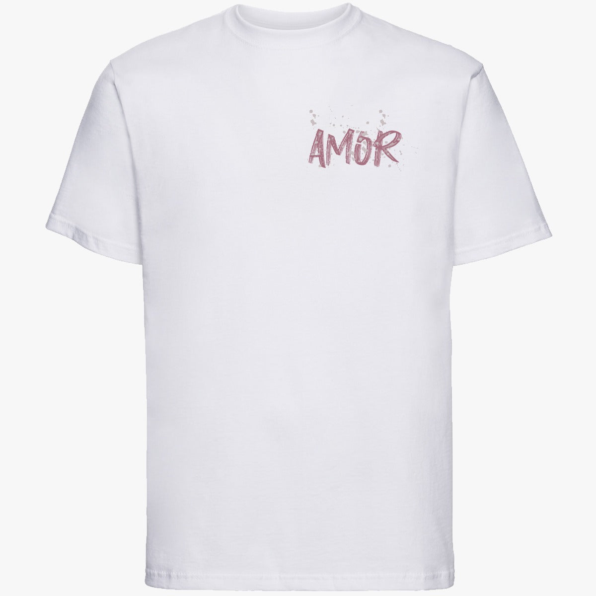 Amor t-shirt unisexe blanc ATNT PARIS, vue de face.