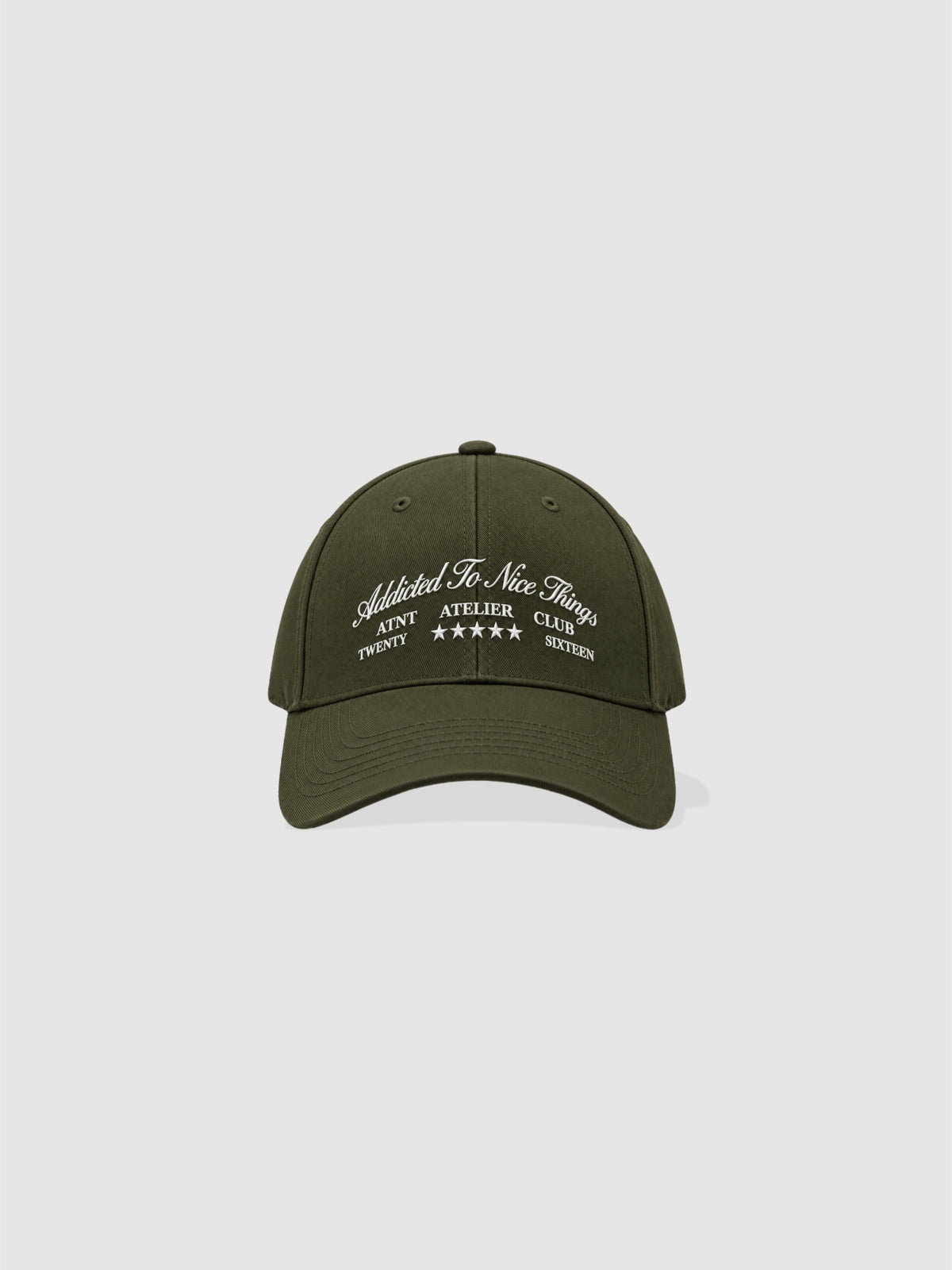 Casquette kaki ATNT PARIS Addicted To Nice Things vue de face
