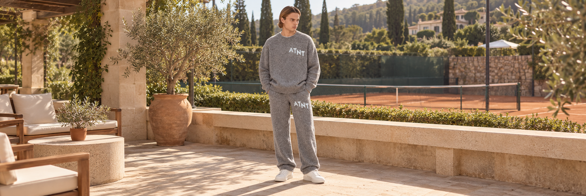 Ensemble effet cachemire gris ATNT PARIS, lifestyle vacances