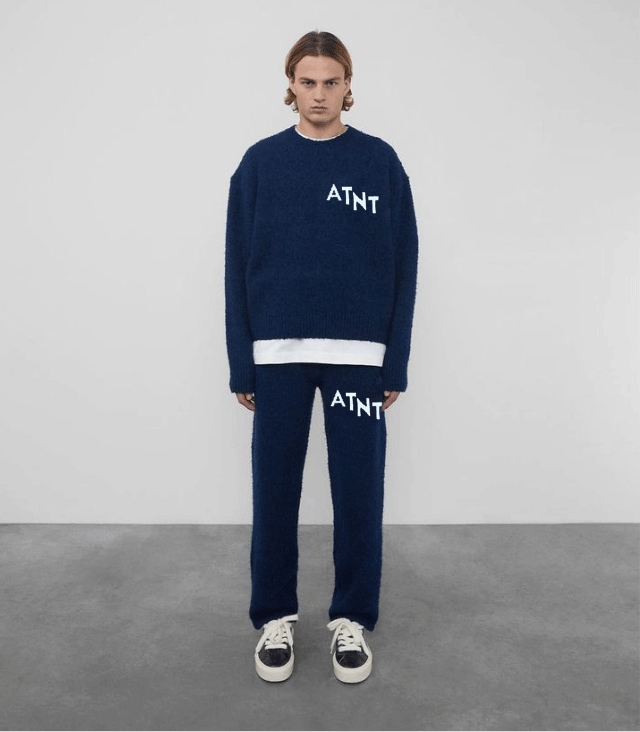 Pull Oversize Navy Effet Cachemire