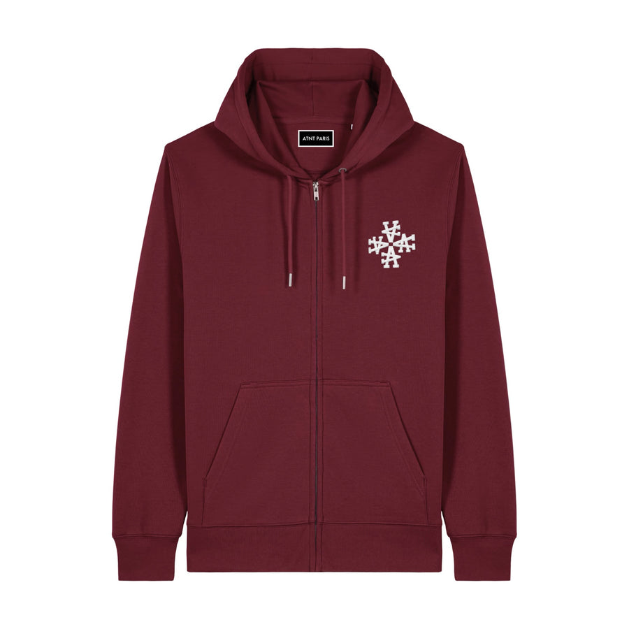Gilet Zippé Signature Bordeaux