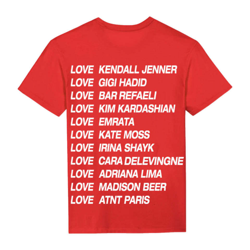 Tee Shirt Unisexe Rouge Love