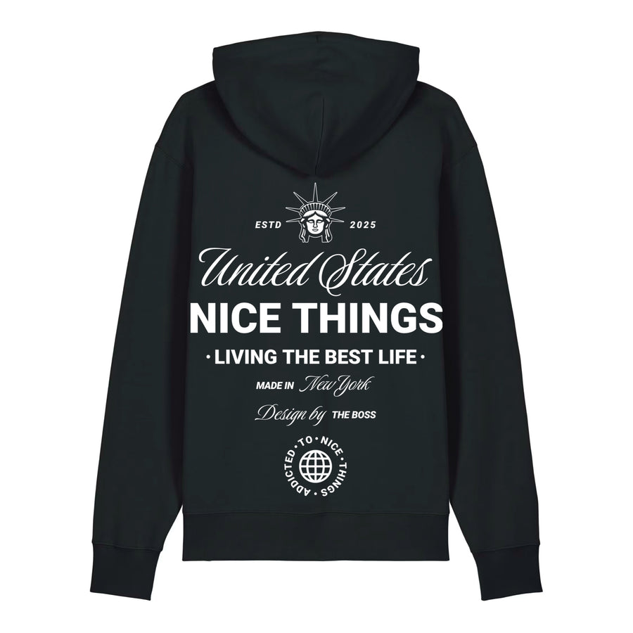Sweat Capuche Noir – NYC Héritage