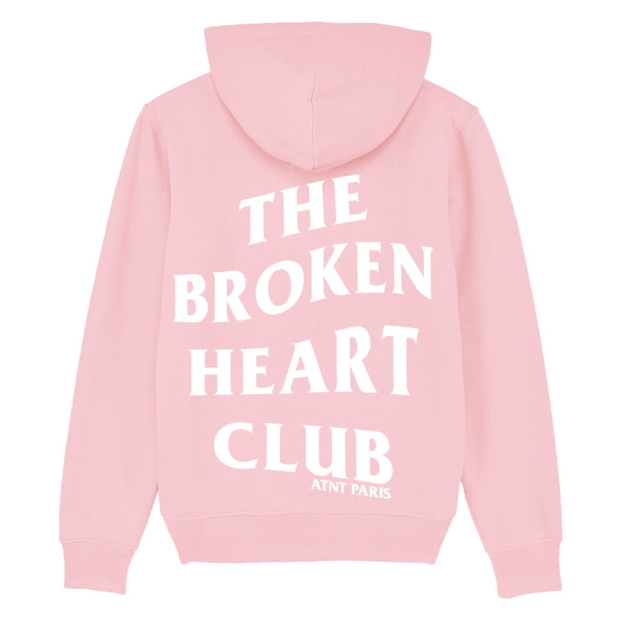 Sweat Capuche Rose Clair 'Broken heart'