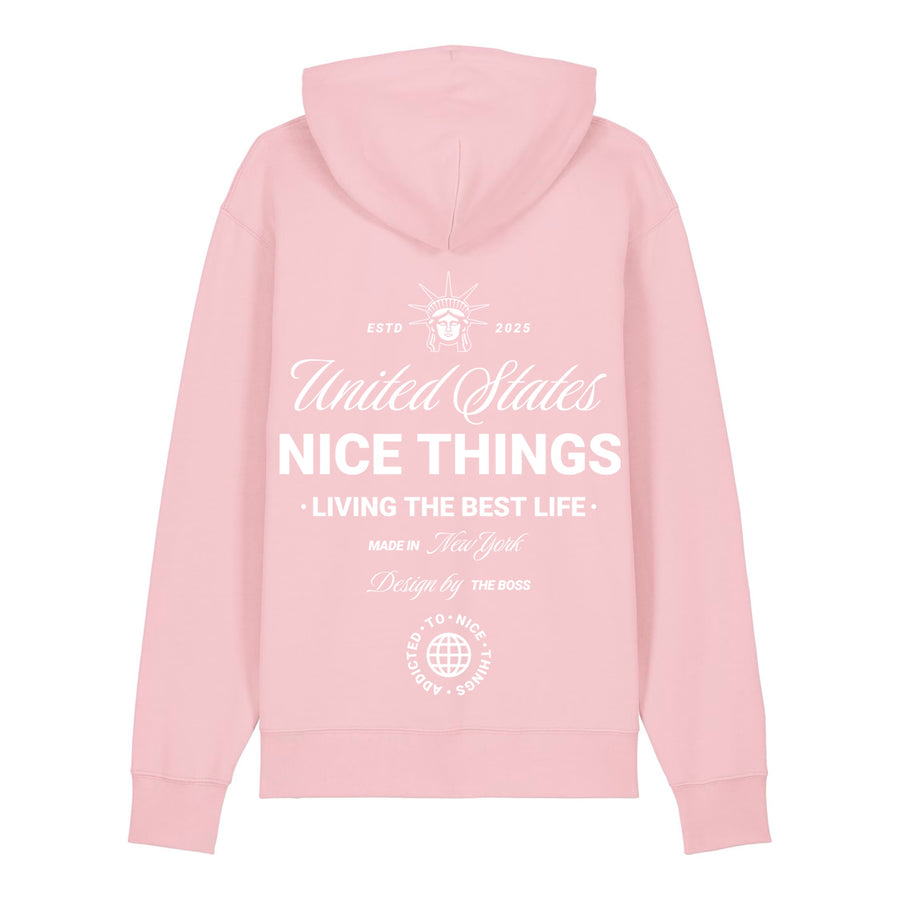 Sweat Capuche Light Pink – NYC Héritage