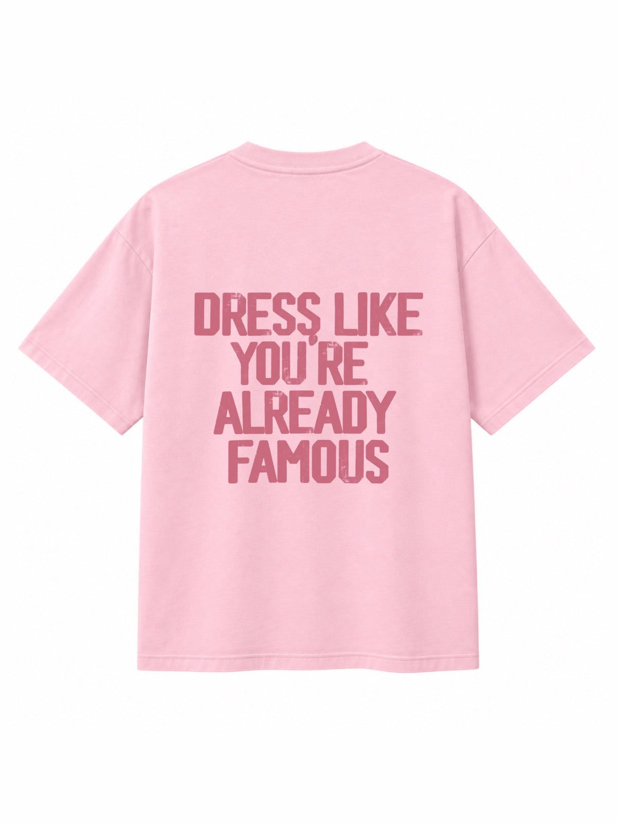 T-shirt Already Famous rose clair ATNT PARIS, vue de dos.