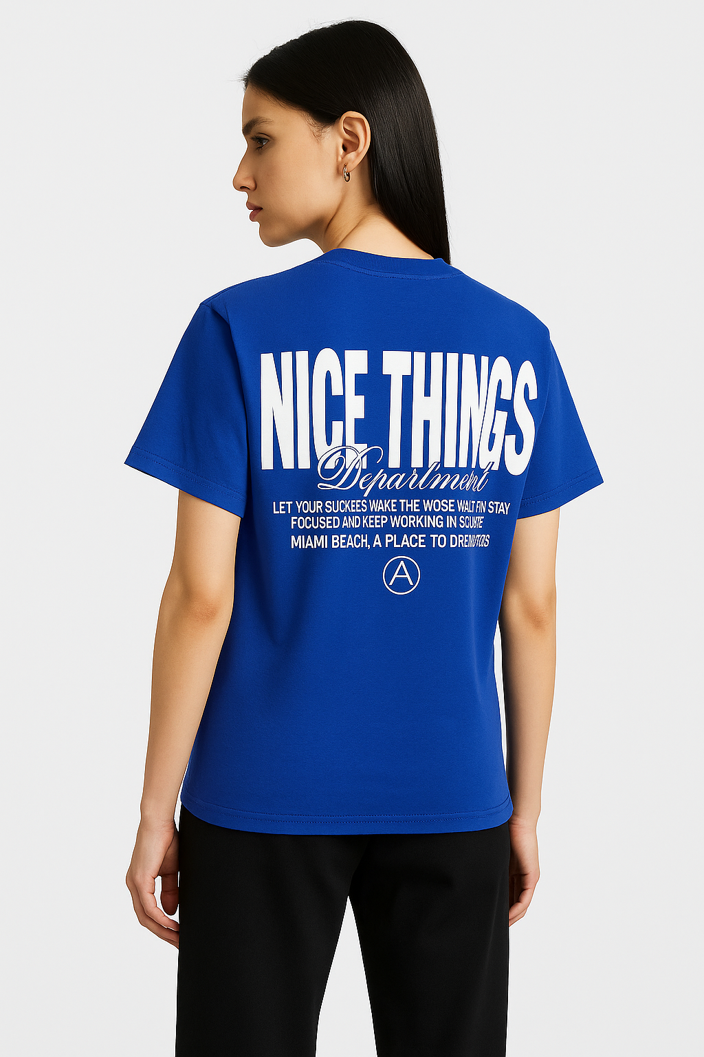 Tee shirt Bleu Roi "Nice Things"