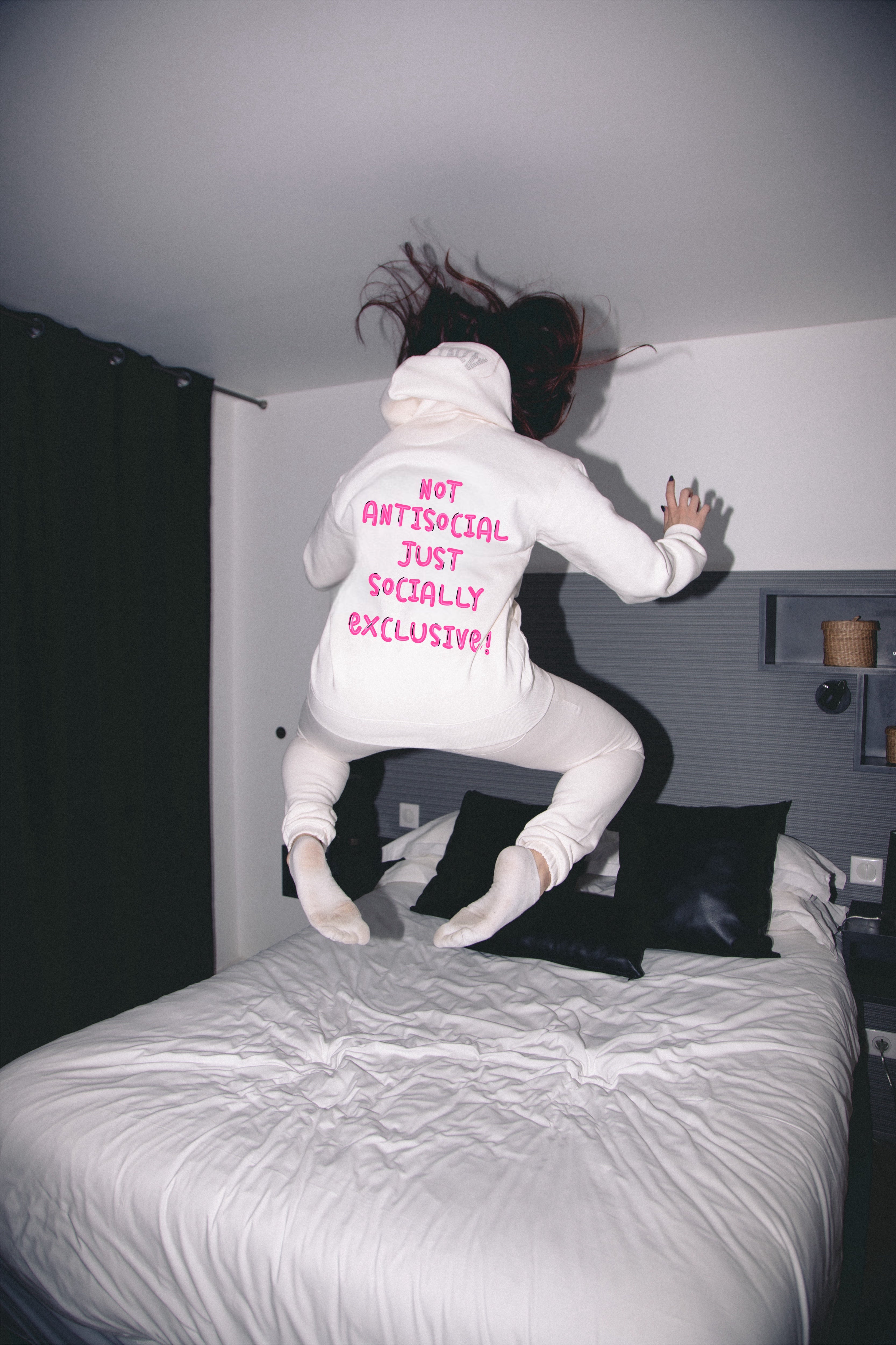 SWEAT CAPUCHE BLANC - NOT ANTISOCIAL