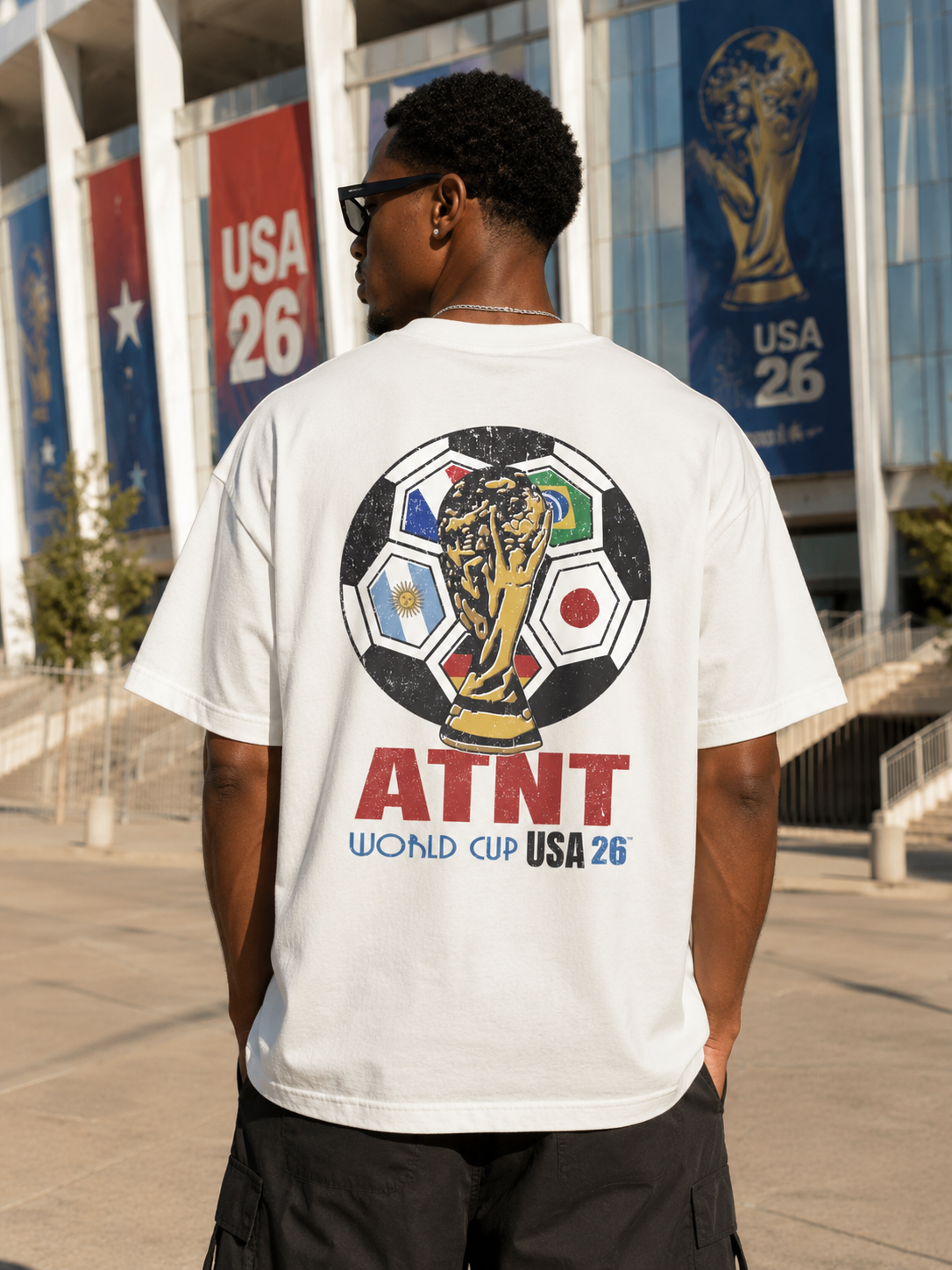Tee shirt oversize ample world cup usa