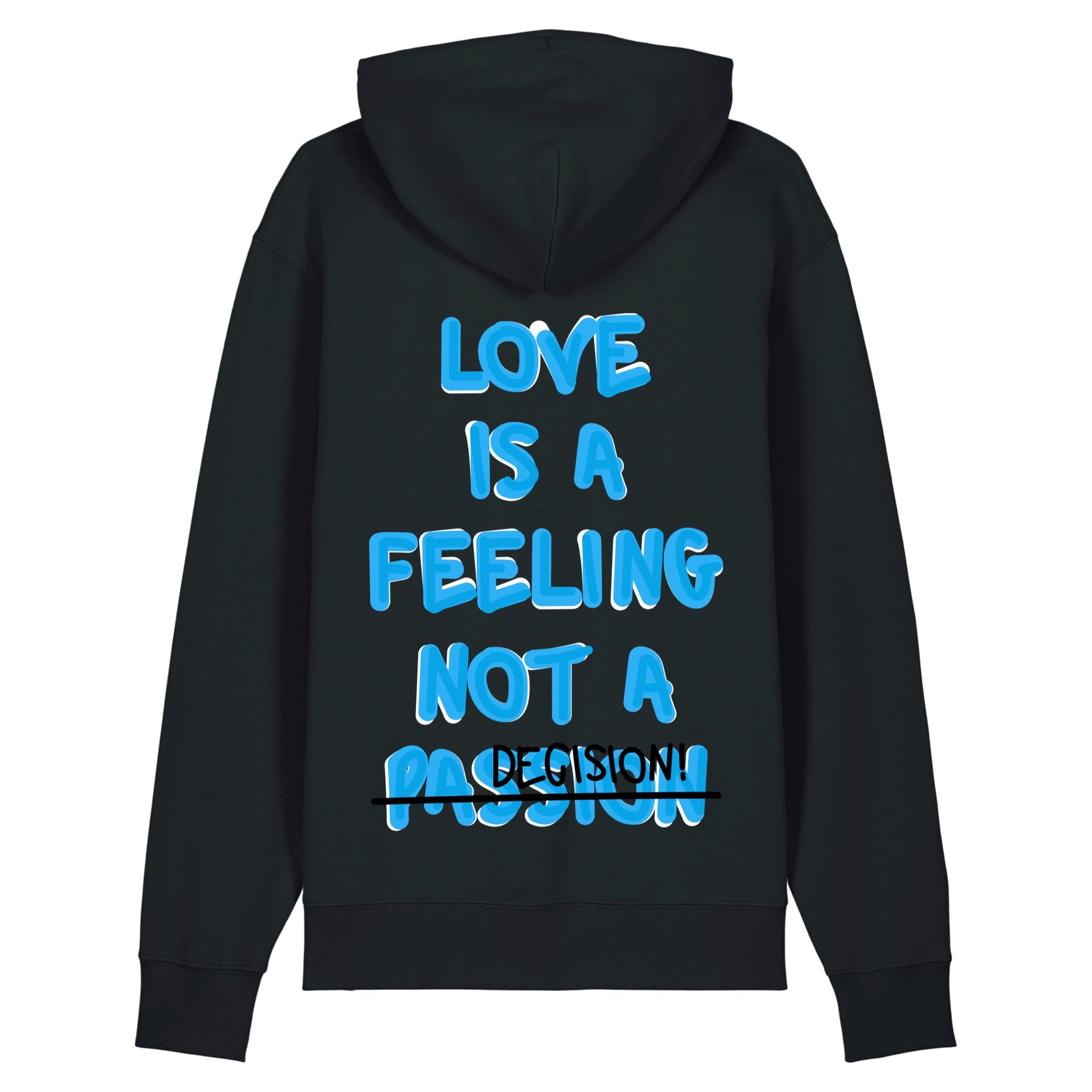 Sweat Capuche Noir Love Is a Feeling