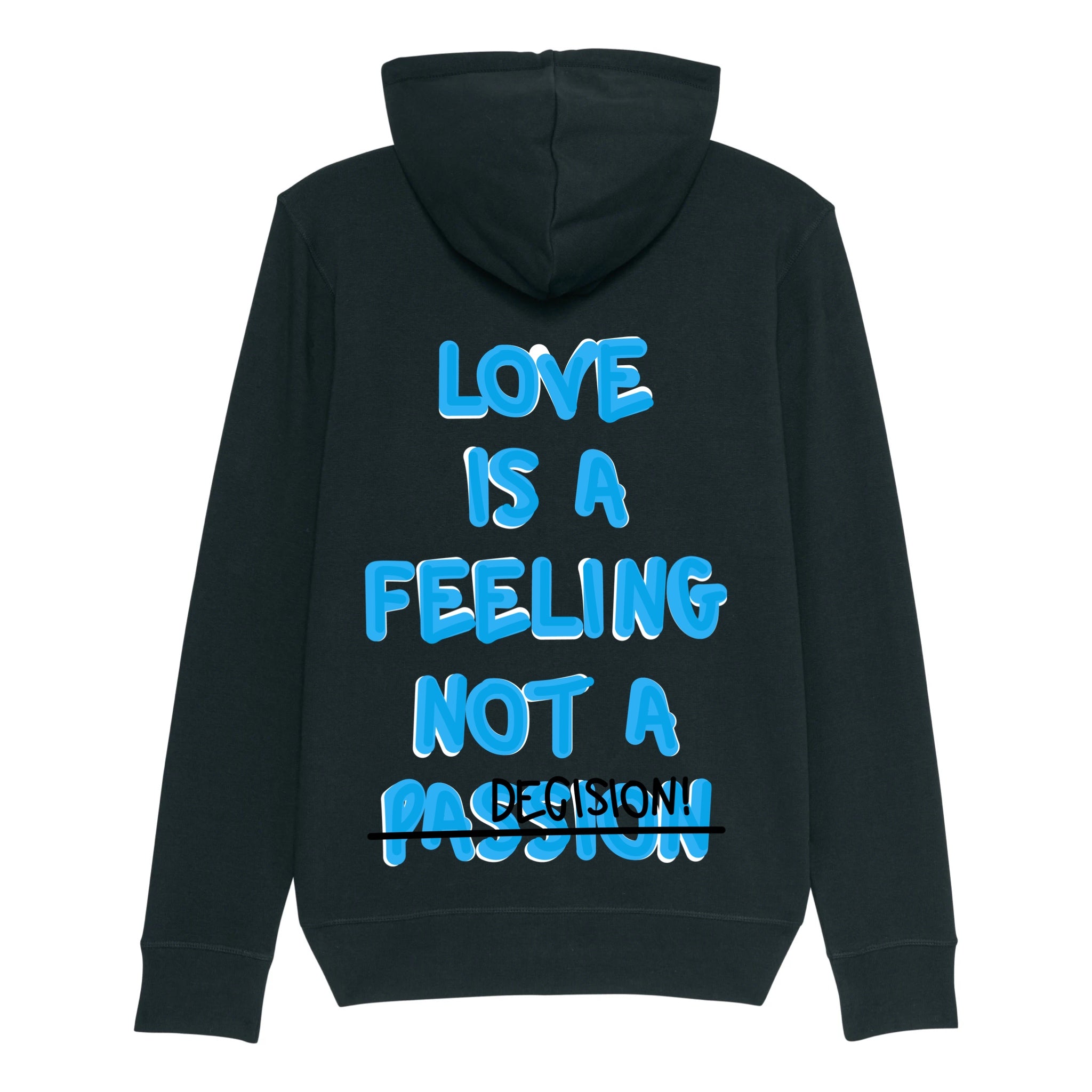 GILET ZIPPE NOIR - LOVE IS A FEELING