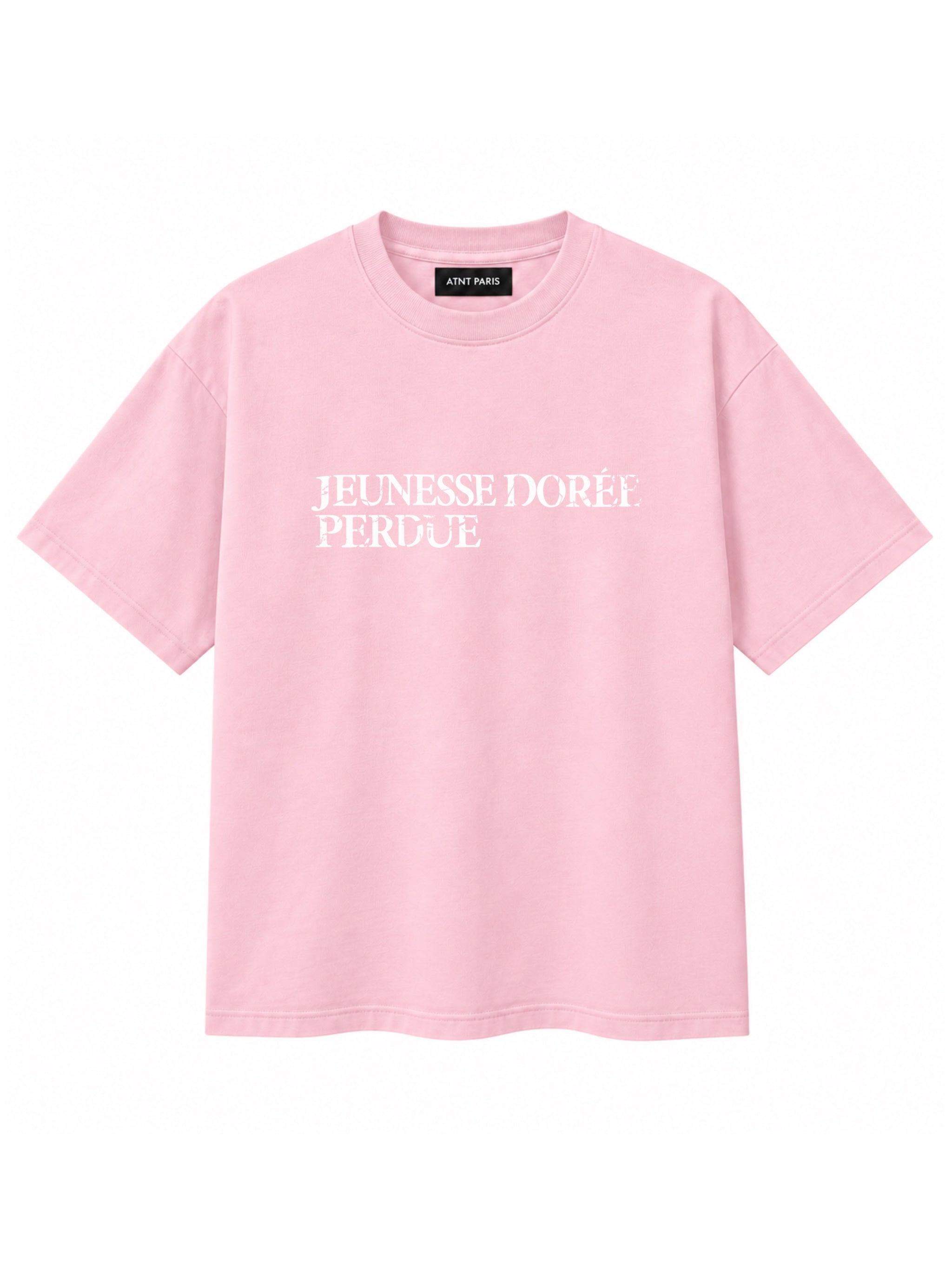 T-shirt Rose « Jeunesse Dorée Perdue » – ATNT Paris