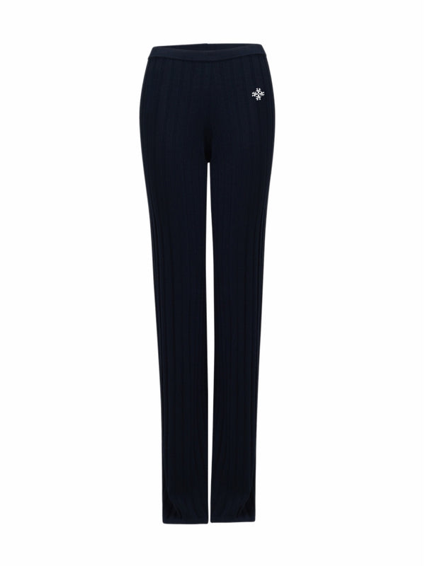 Pantalon riviera Atnt Signature en maille côtelée Navy