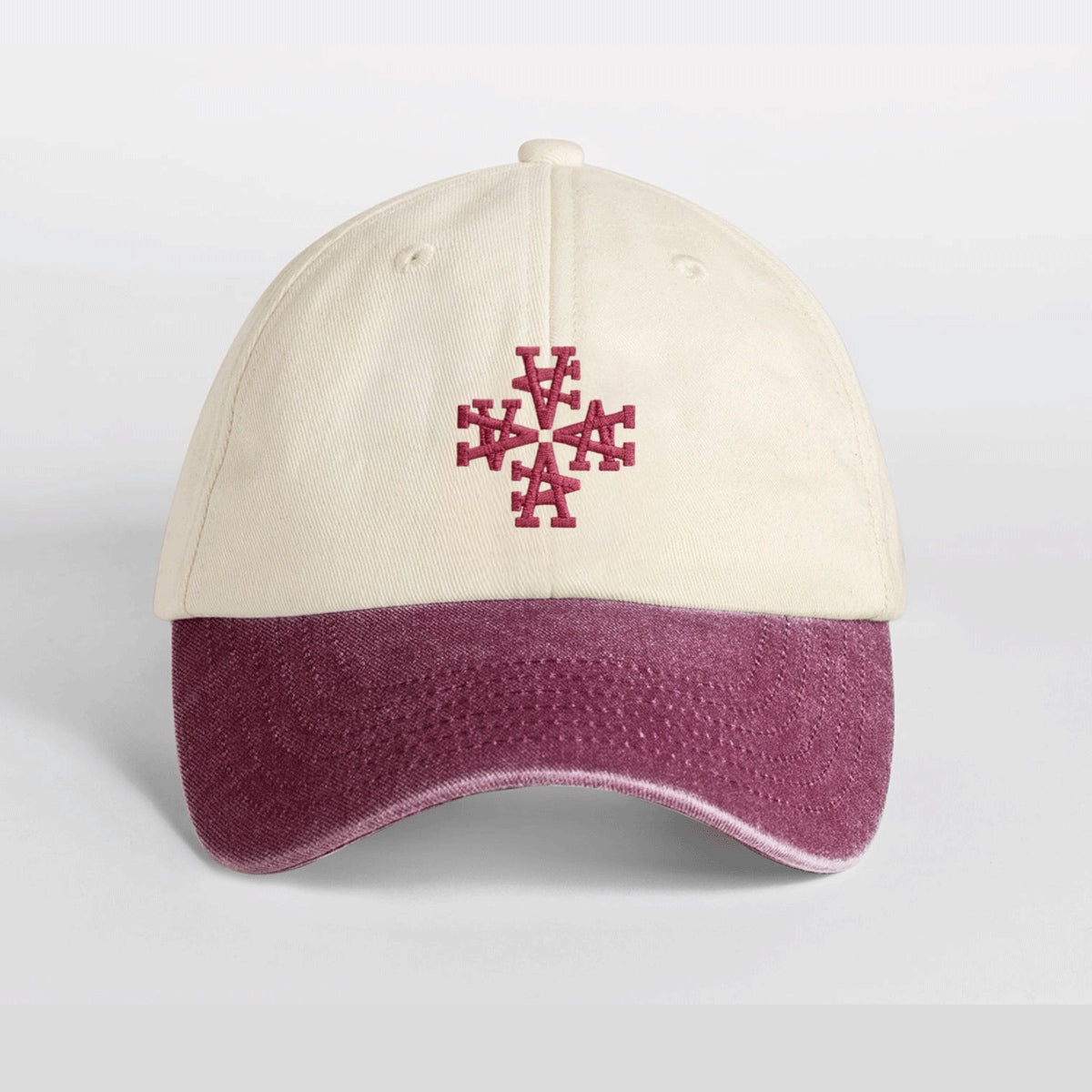 Casquette Vintage Logo A -Blanc/Bordeaux