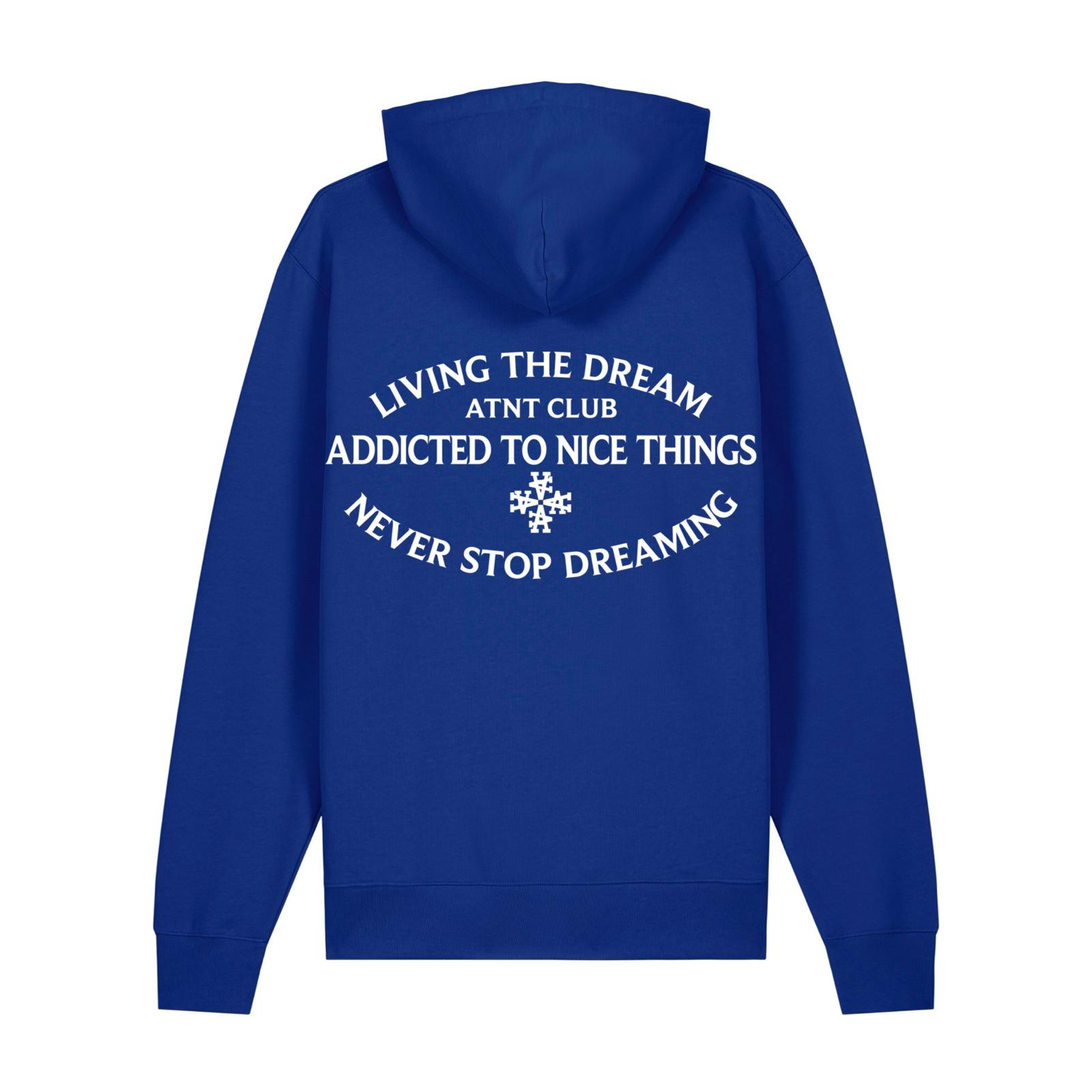 Sweat capuche Bleu Never Stop Dreaming