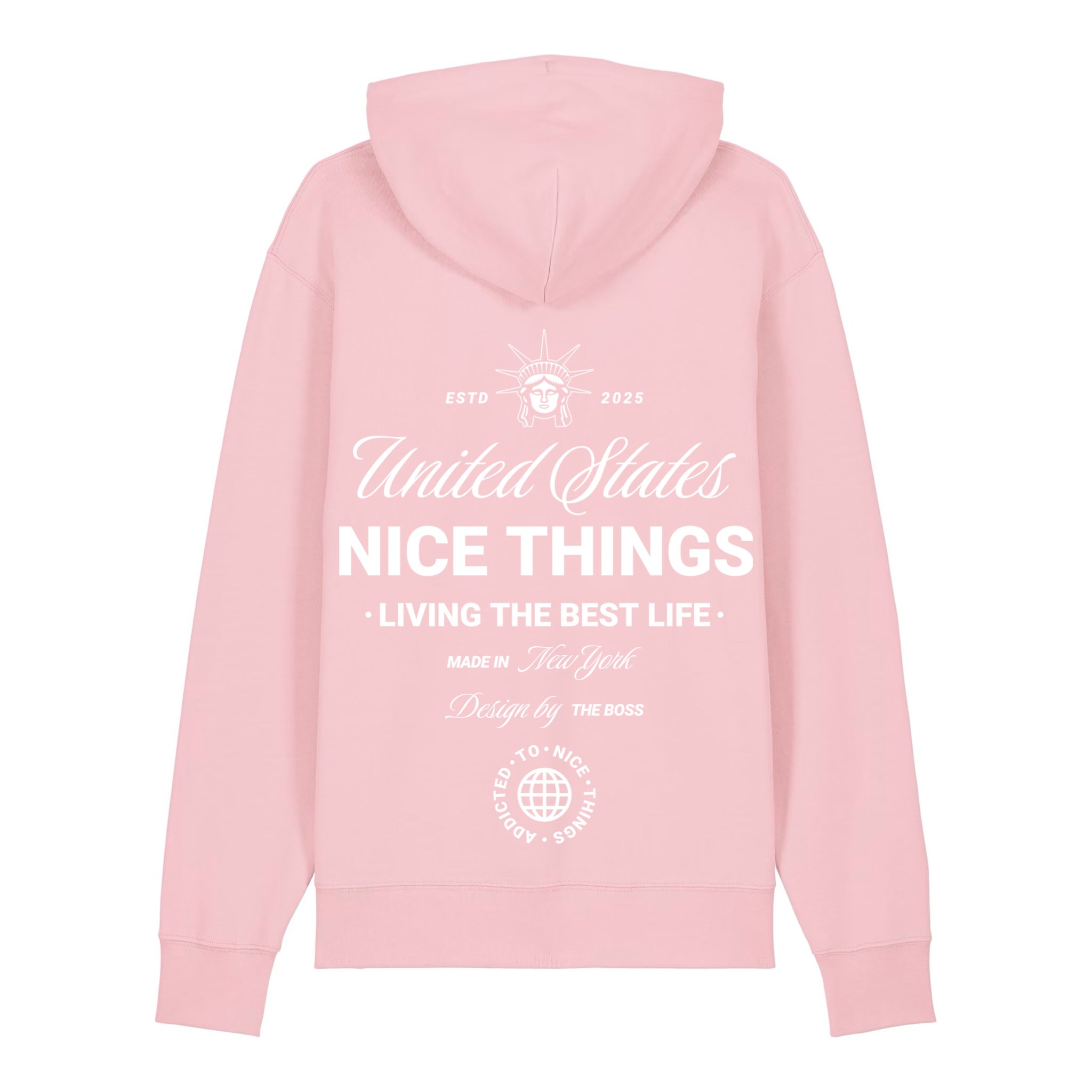 Sweat Capuche Light Pink   –  NYC Héritage
