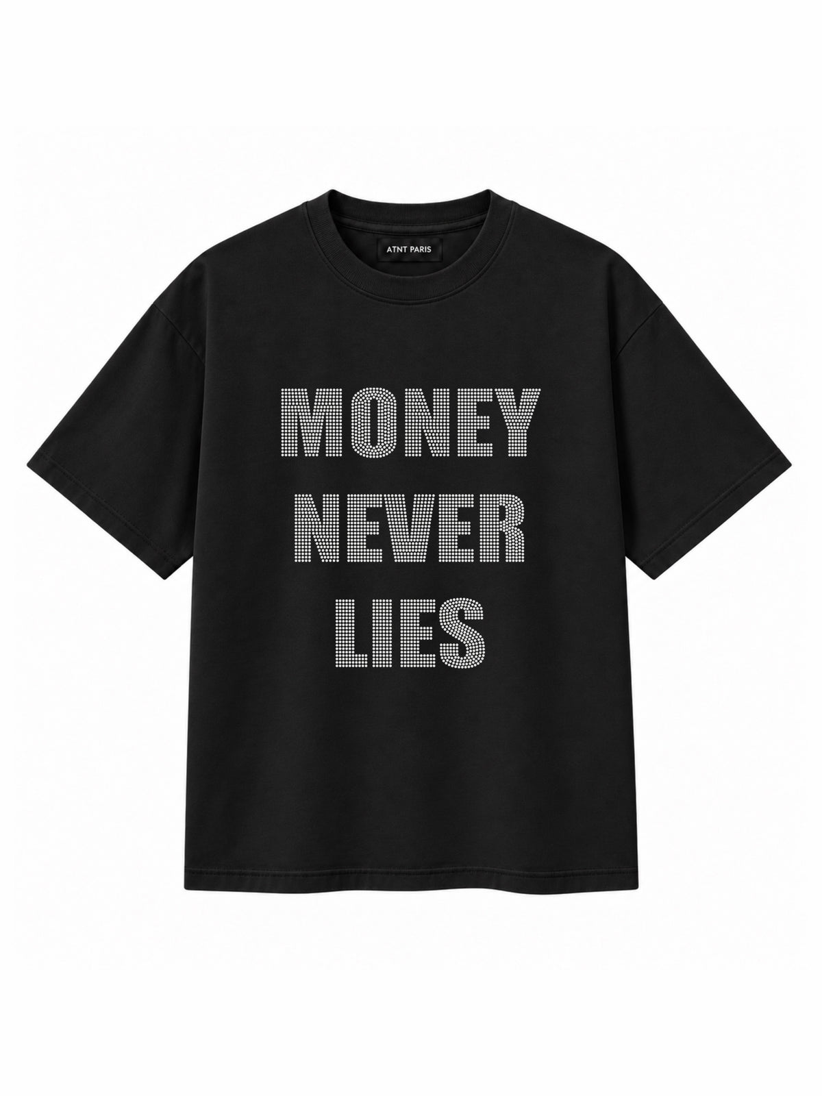 T-shirt Noir « Money Never Lies » – ATNT Paris