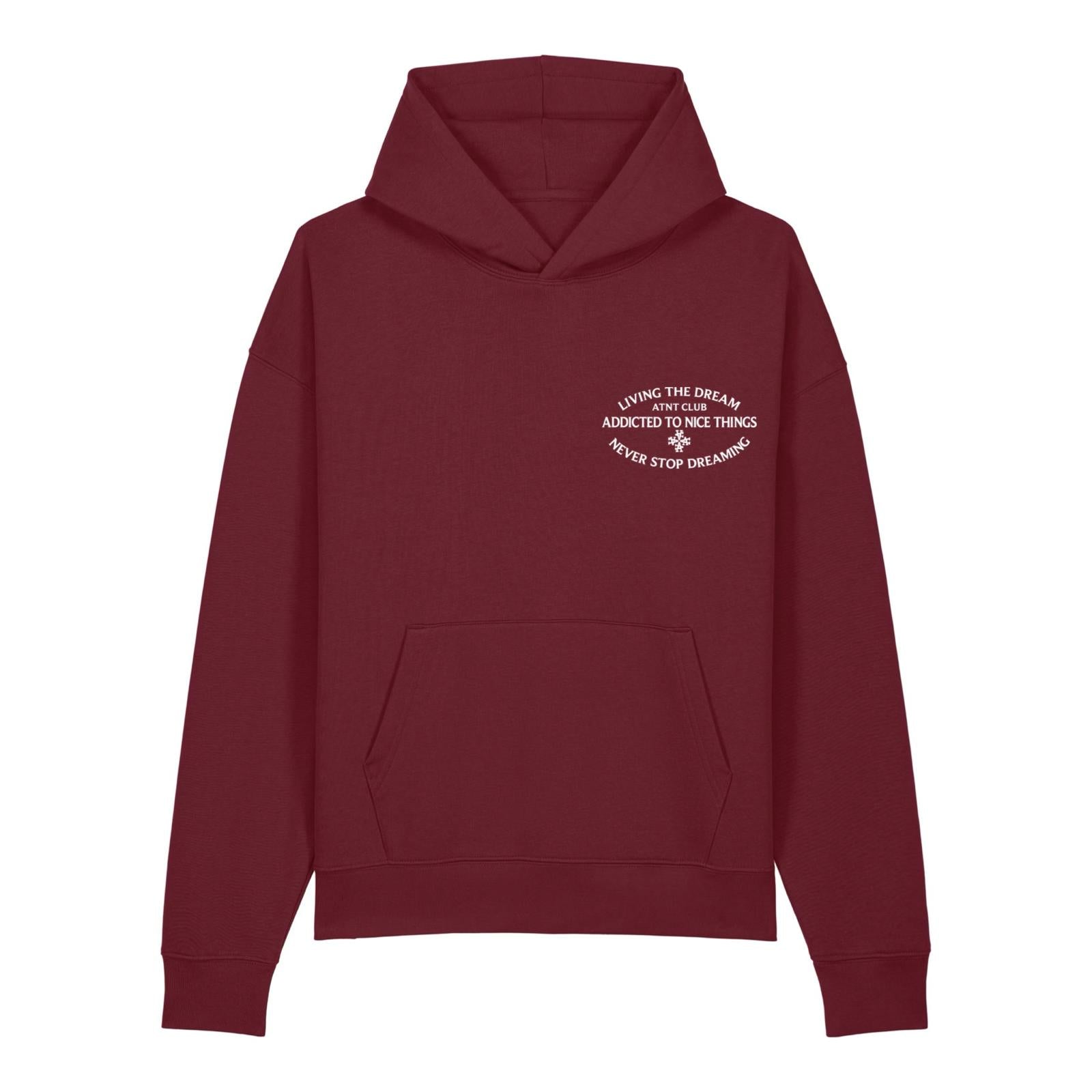 Sweat oversize Bordeaux Never Stop Dreaming