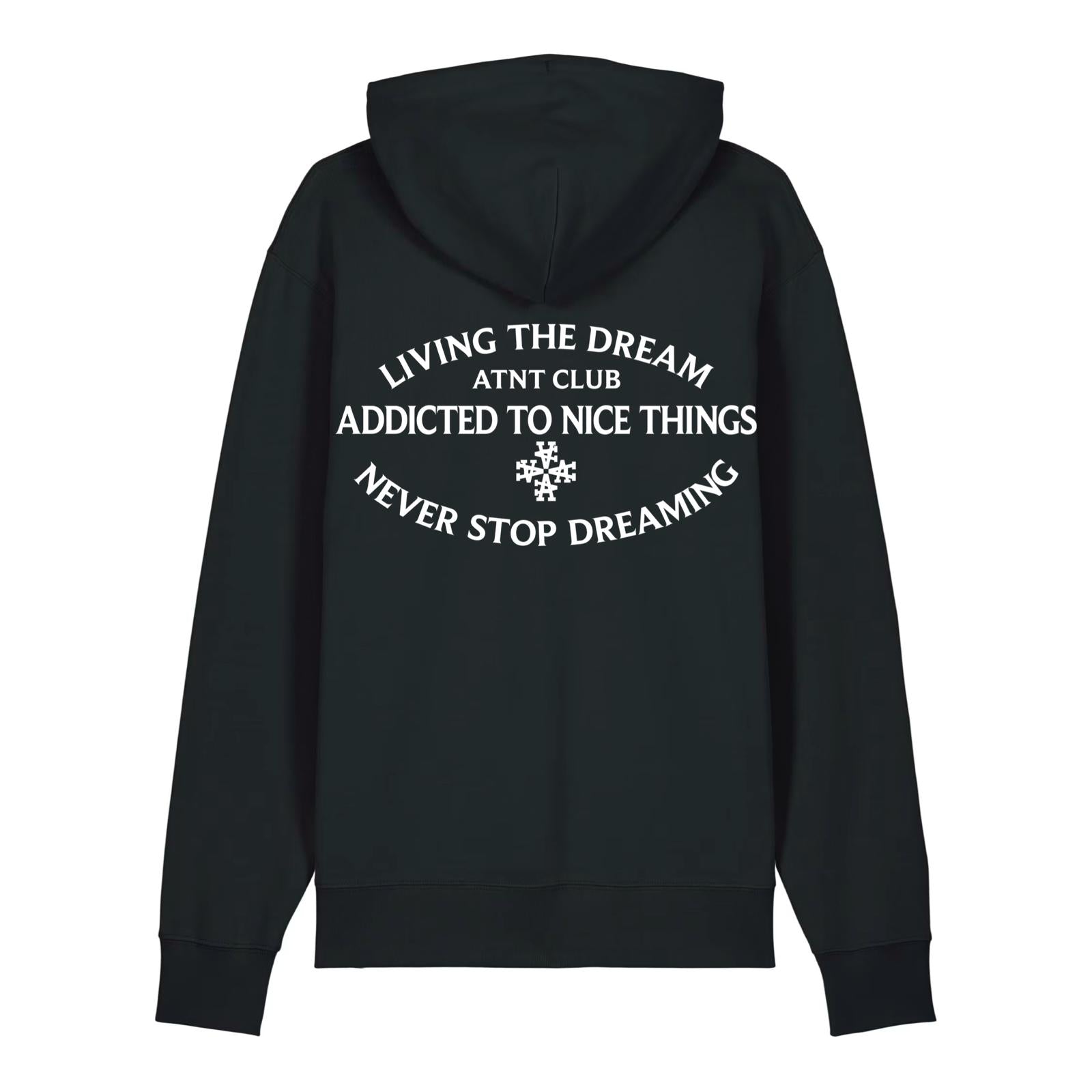 Sweat capuche Noir Never Stop Dreaming