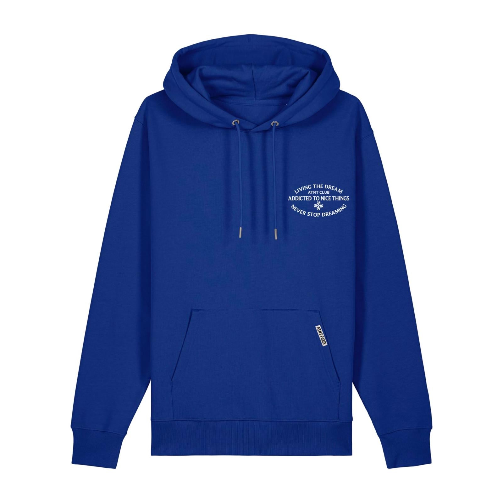 Sweat capuche Bleu Never Stop Dreaming