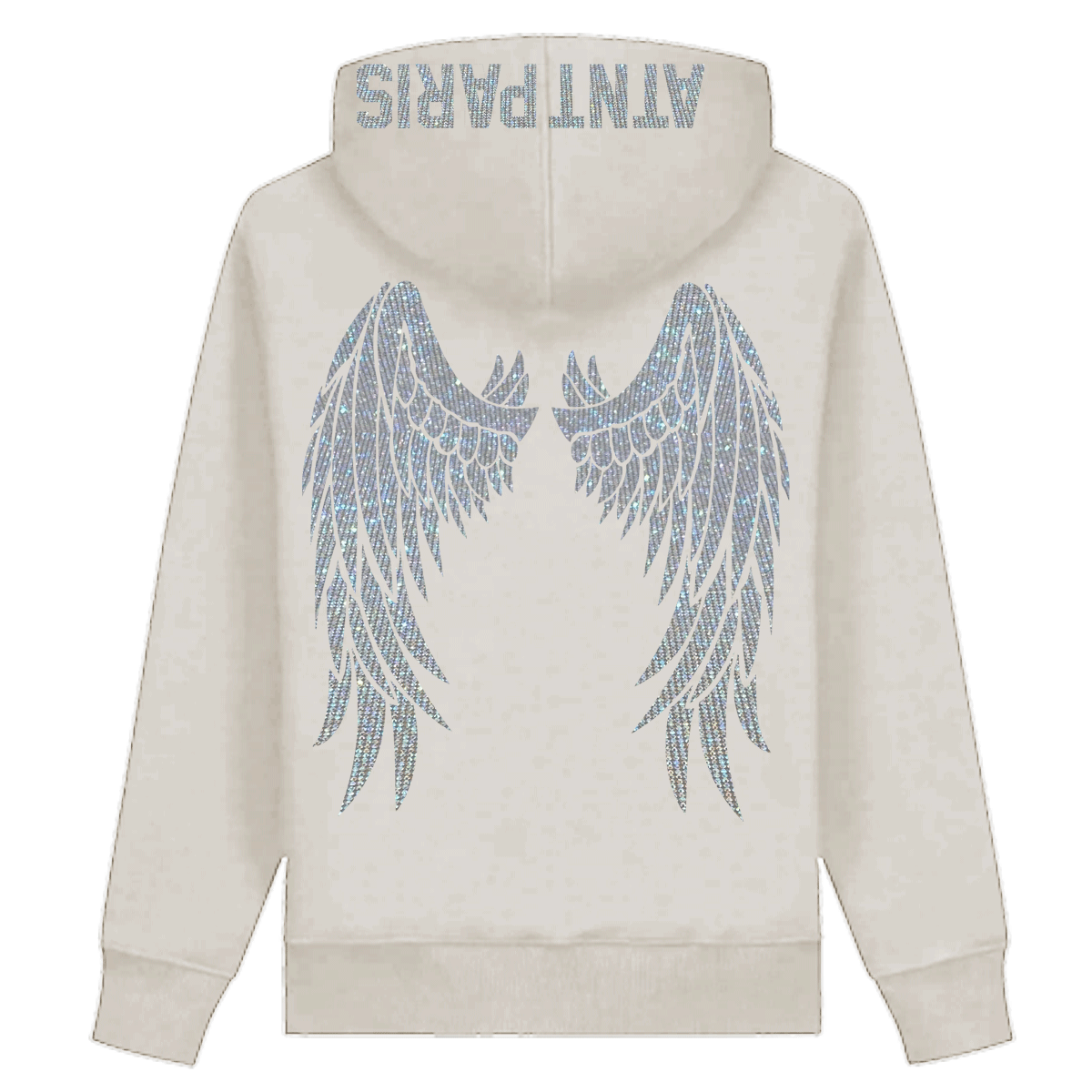 Sweat Capuche Blanc Dark Angel Strass