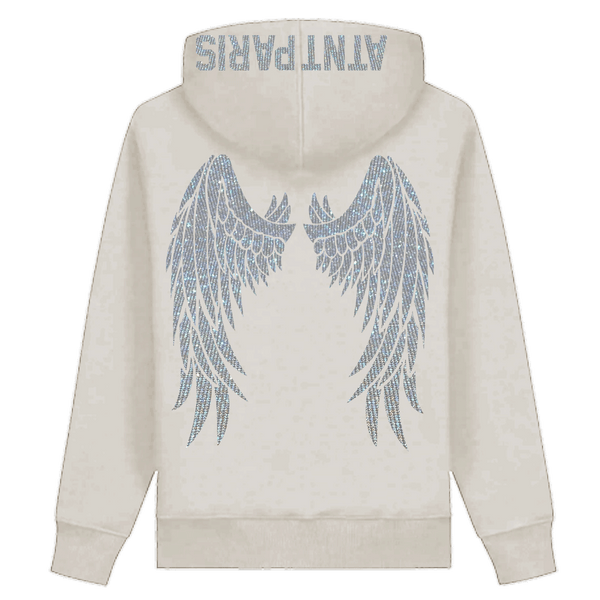 Sweat Capuche Blanc Dark Angel Strass