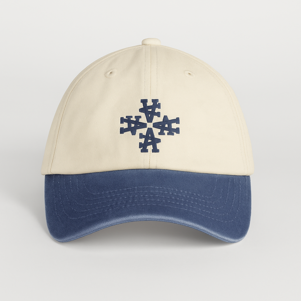 Casquette Vintage Logo A -Blanc/Bleu Roi