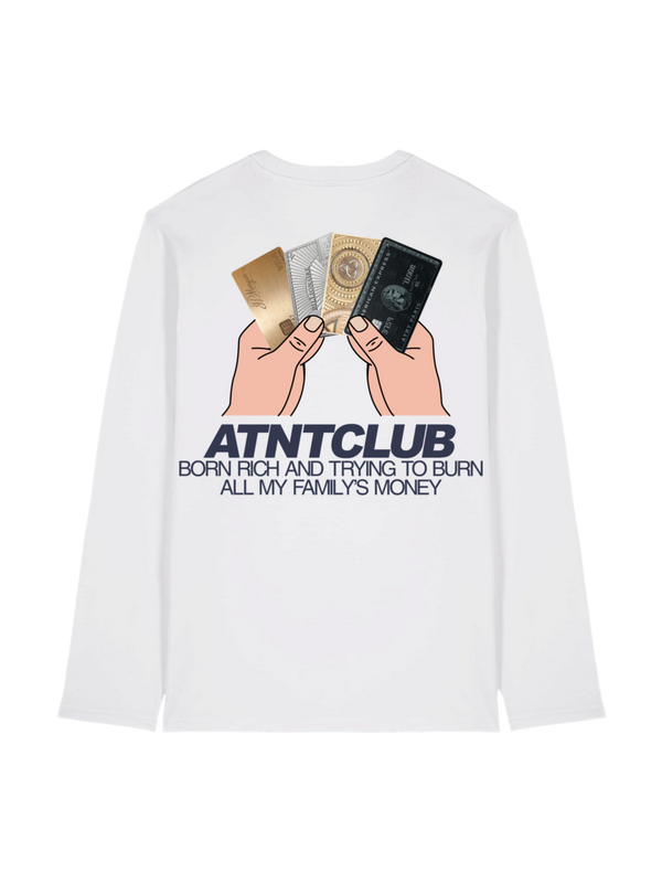 T-Shirt Manche Longue Blanc Born Rich