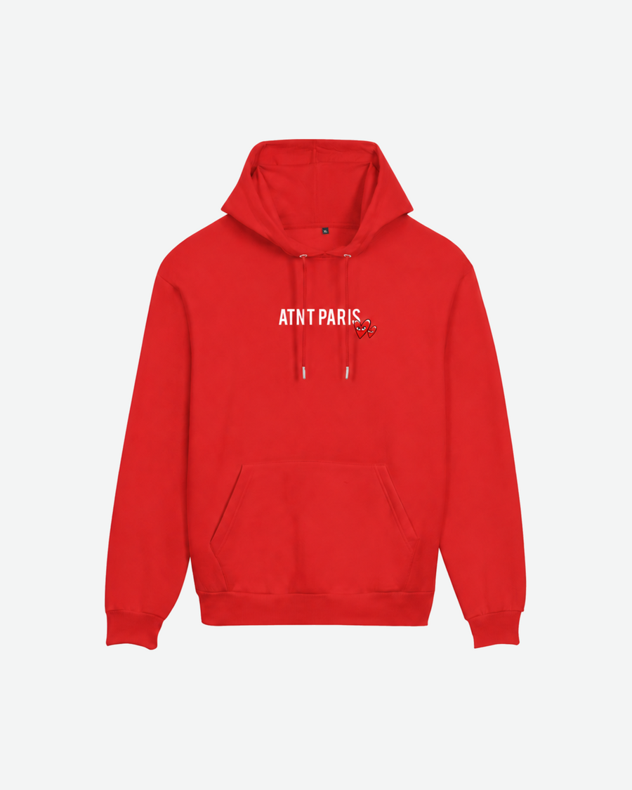 Sweat Capuche Rouge Love Heart