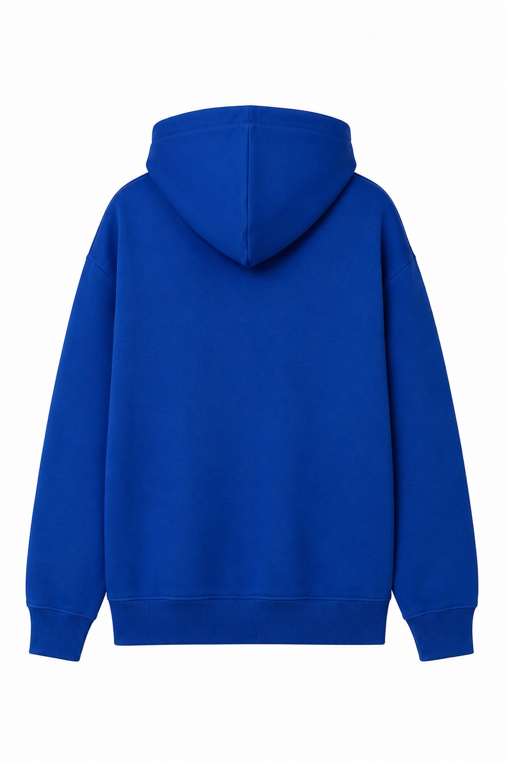 Sweat à capuche bleu roi Jeunesse Dorée Perdue ATNT PARIS, vue de dos.
