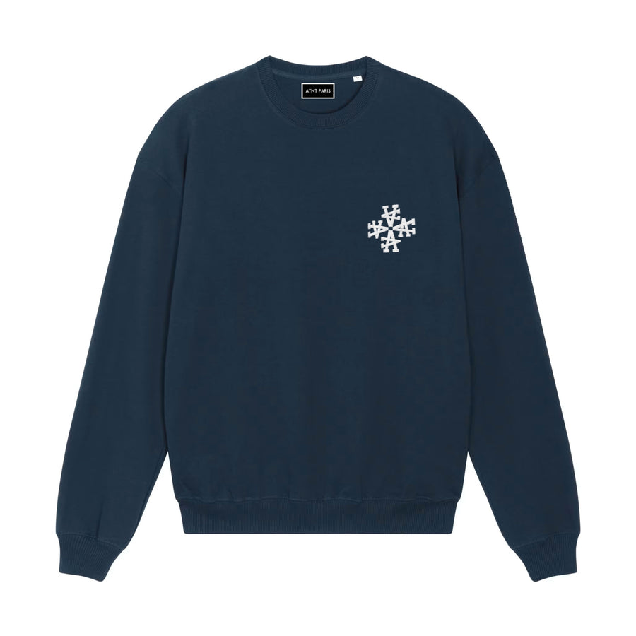 Sweat Col Rond Signature navy