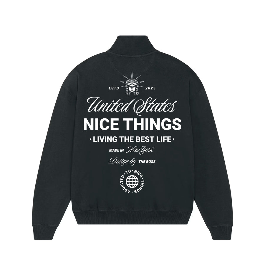 Sweat Col Trucker Noir –  Nyc Héritage