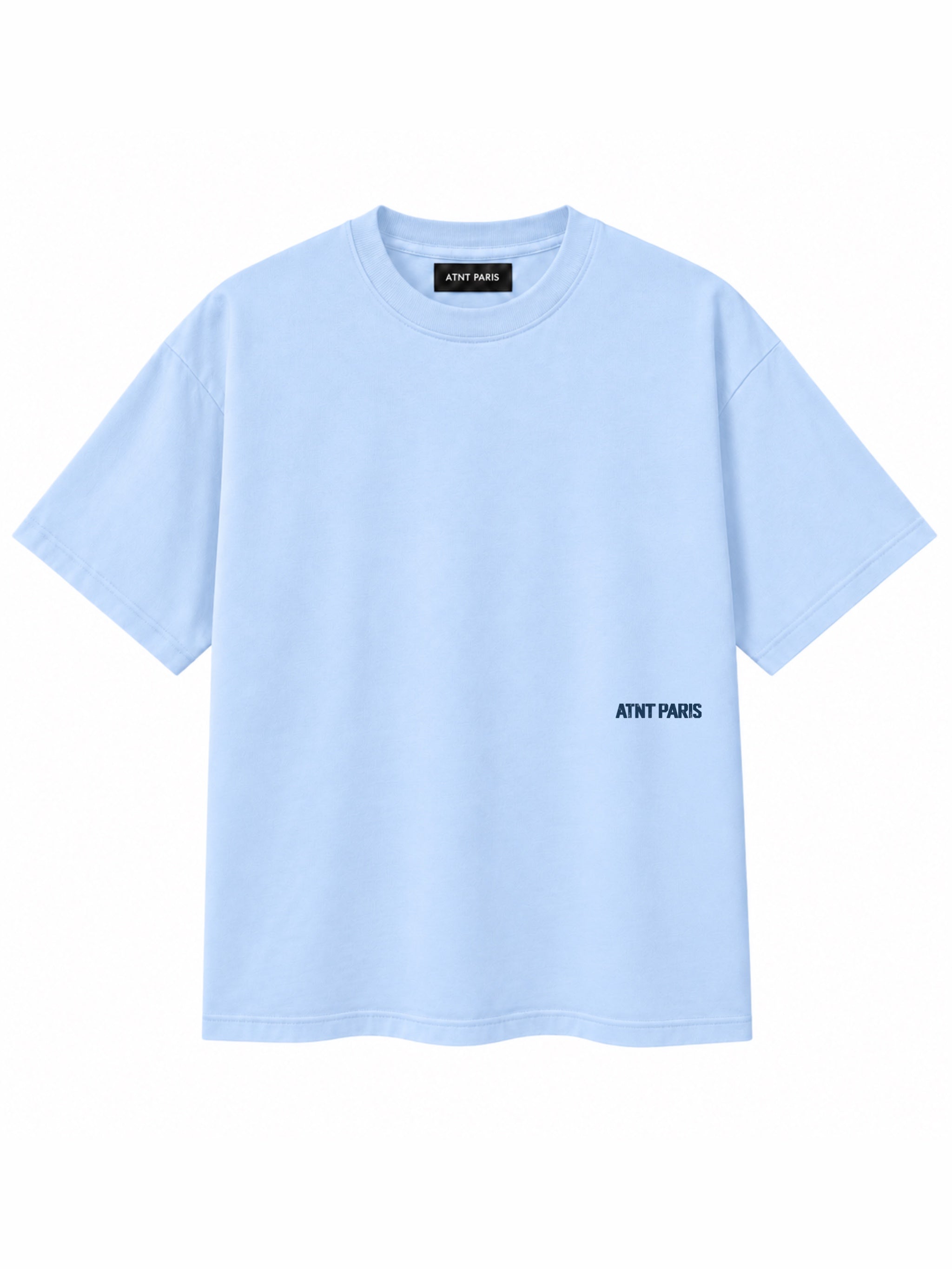 T-shirt Already Famous Light Blue ATNT Paris logo poitrine bleu marine