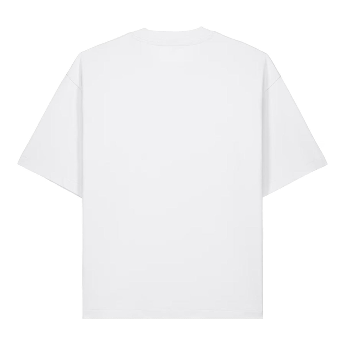 T-shirt blanc signature broderie noire iconique ATNT PARIS, vue de dos.
