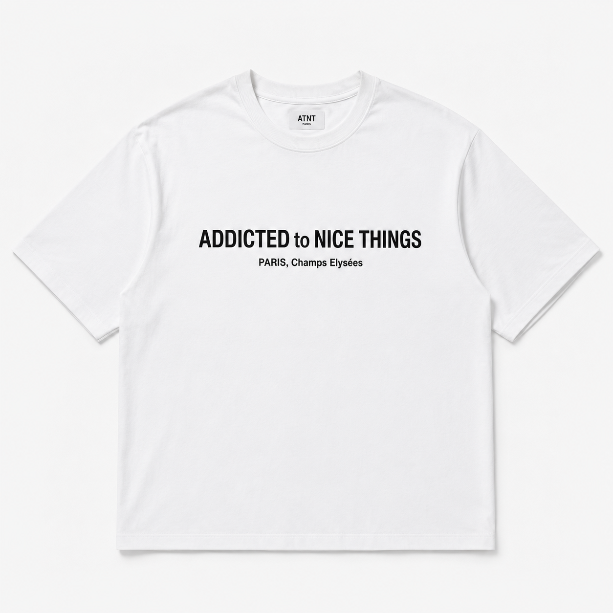 T-shirt ATNT Paris French Logo Luxury Blanc