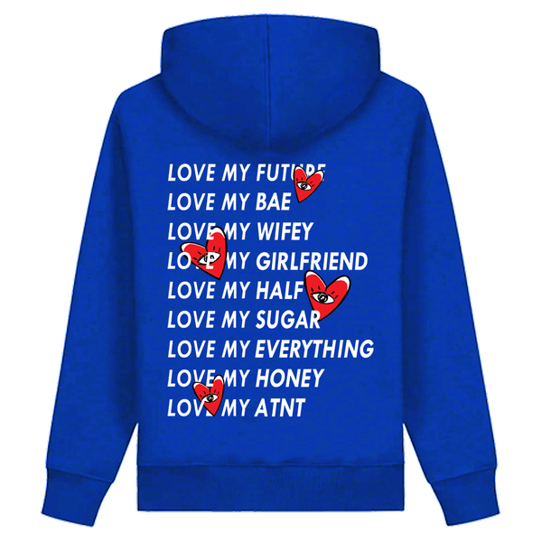 Sweat Capuche Bleu roi Love Heart